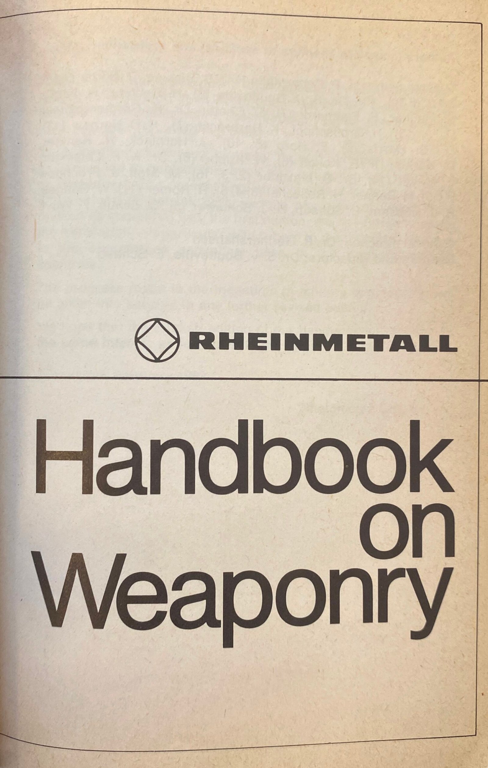 Handbook On Weaponry