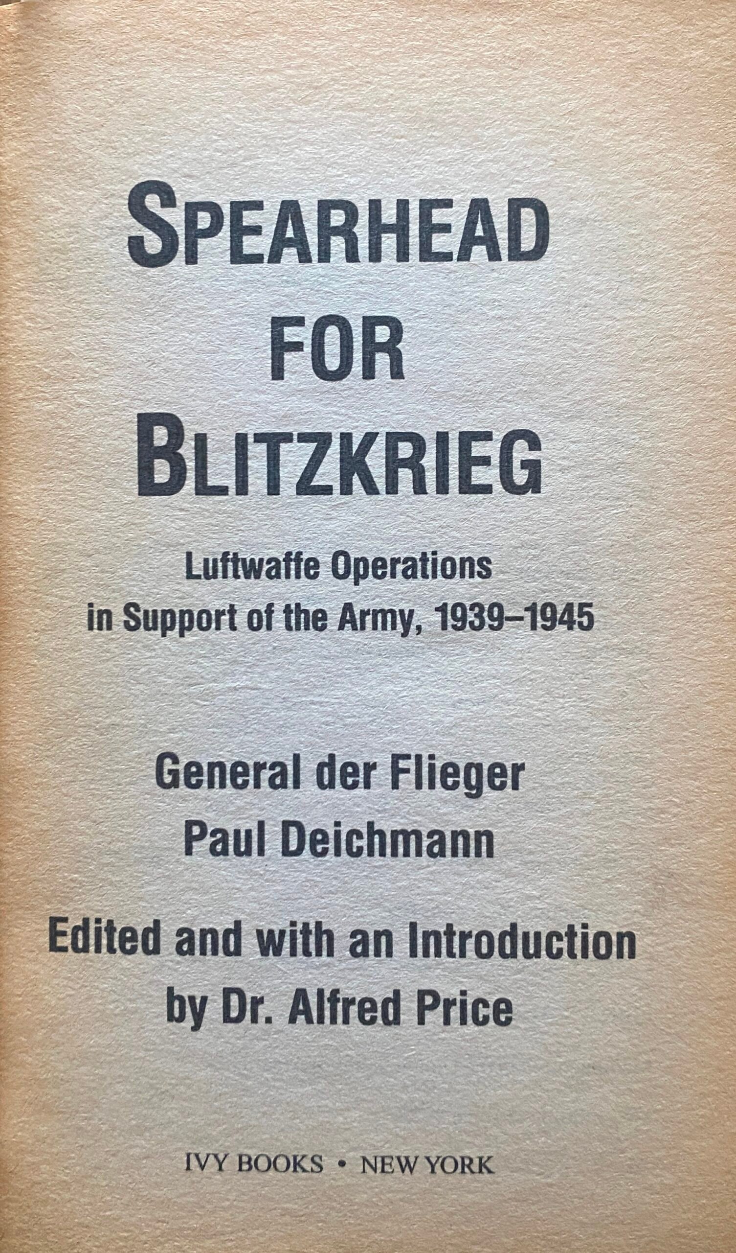 Spearhead For Blitzkrieg